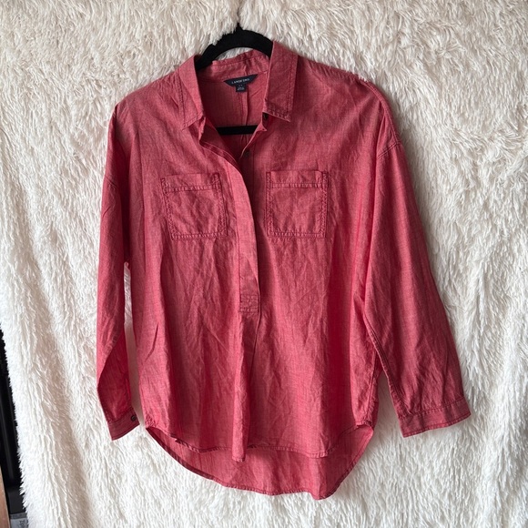 Lands' End Vibrant Red Shirt - Picture 1 of 10